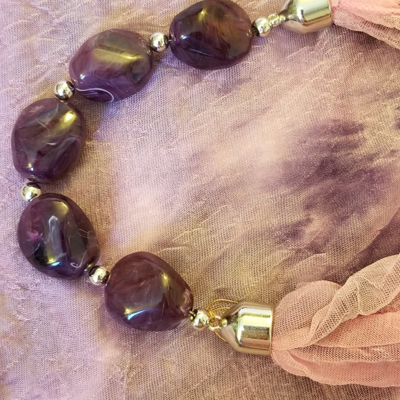 SALE 🦚HP🦚 NWT Lerdu Infinity Scarf Purple - Picture 4 of 6